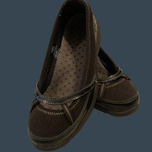 LL Bean Sz 7 Med Brown Slip On Shoes Active Wear